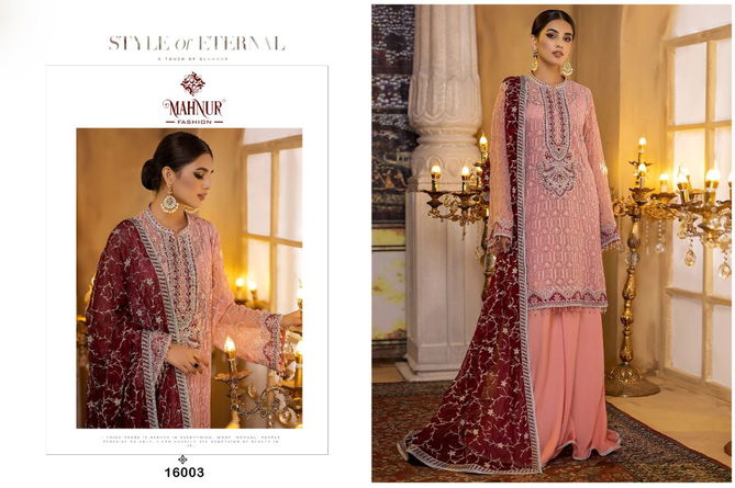 Mahnur Vol 16 Festive Wear Embroidered Wholesale Pakistani Salwar Suits Catalog